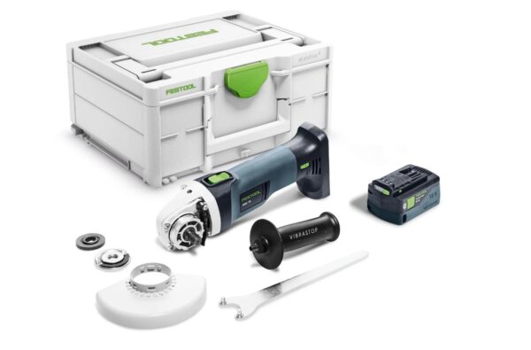 AMOLADORA ANGULAR FESTOOL AGC 18-125 EB-Basic  (1 BATERÍA 5,0 GRATIS)