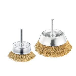 CEPILLO DE TAZA DE ACERO E INOX ONDULADO CON ESPIGA - SIT