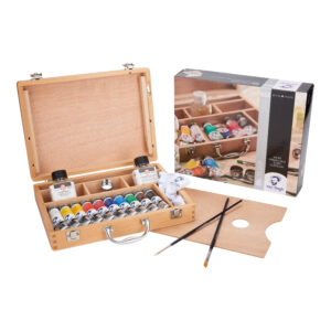 CAJA DE MADERA CON 10 TUBOS DE ÓLEO VAN GOGH TALENS