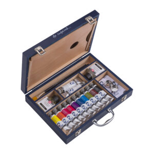 CAJA MADERA CON 12 TUBOS DE ÓLEO VAN GOGH TALENS
