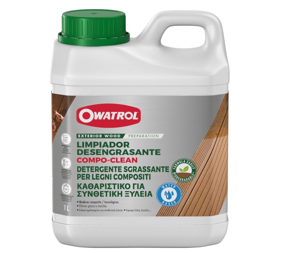 OWATROL COMPO-CLEAN : LIMPIADOR DESENGRASANTE PARA MADERAS COMPOSITE