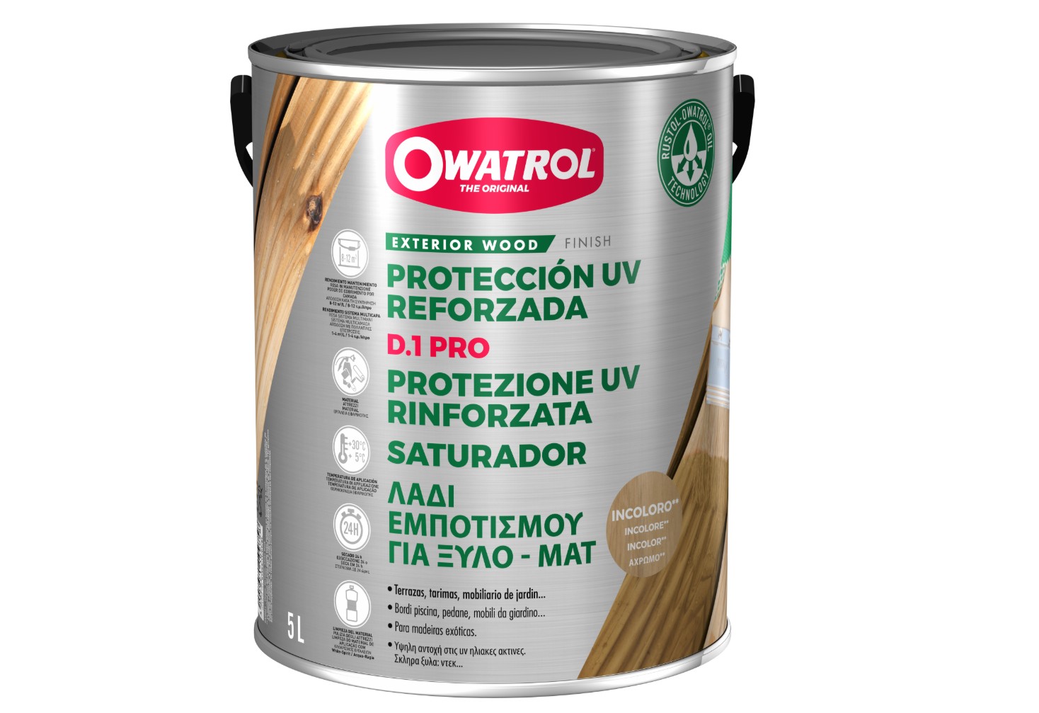 OWATROL D1-PRO: ACEITE SATURADOR PARA MADERAS DURAS